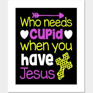 Cupid Valentine Purple Jesus Lover Posters and Art